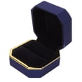 thumbnail image 5 of NFTIGB Premium LED Light Ring Box Jewelry Display Gift Box for Engagement Wedding Proposal Anniversary Blue Color Includes Built-In Battery Elegant Flocking Velvet Interior, 5 of 9