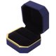 thumbnail image 5 of Caja de anillo con luz LED, caja de regalo para exhibición de joyas, caja de almacenamiento de joyas para compromiso, boda, color azul, 5 of 12