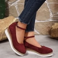 thumbnail image 5 of Womens Sandals Baeitkot Women's Fashion Casual Summer Style Solid Color Thick Bottom Wedge Shoes, 5 of 9