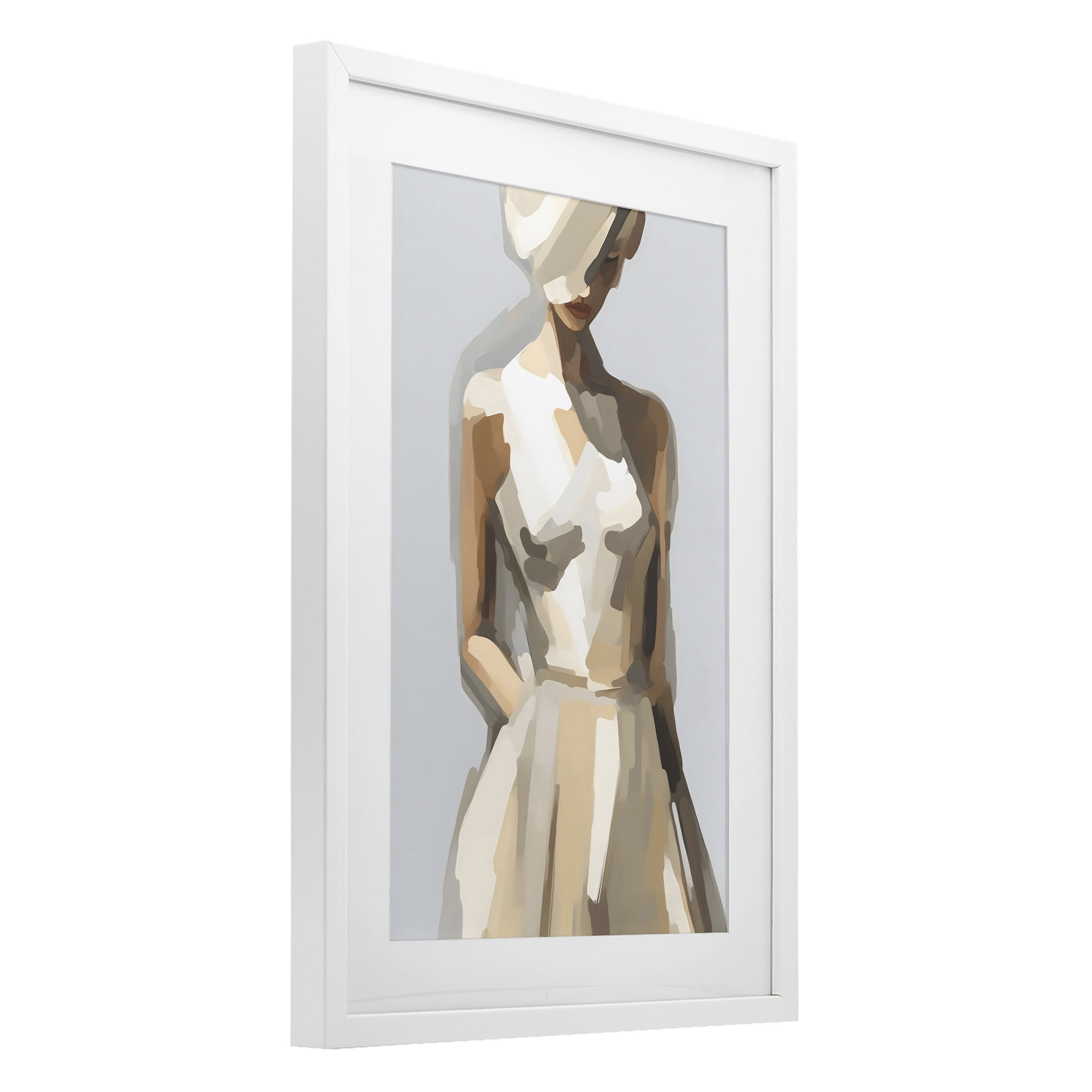 Stupell Industries Sophistication of the Muse White Framed Print Under Glass, design by Creative Studio