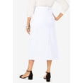 thumbnail image 3 of Jessica London Women's Plus Size True Fit Front Button Casual Denim Skirt, 3 of 6