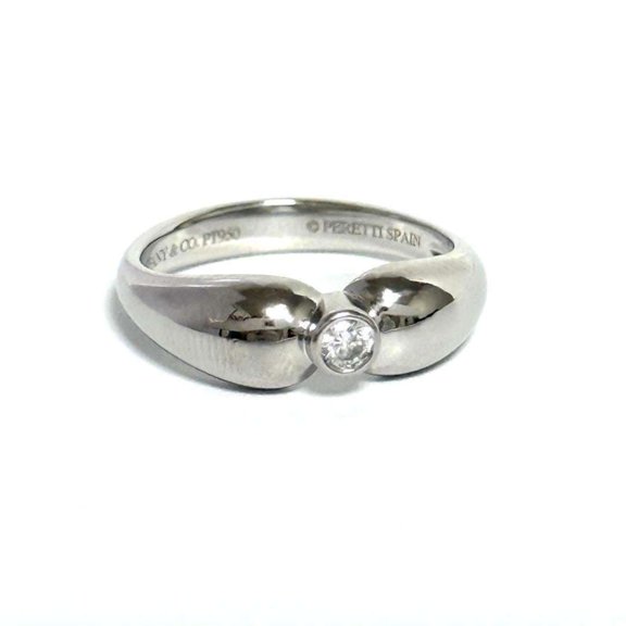 Pre-Owned Tiffany double teardrop ring platinum diamond (Good)