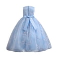 thumbnail image 4 of 3-13Years Flower Girls Sleeveless Dresses Toddler Princess Wedding Party Pageant Dress, 4 of 5