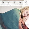 thumbnail image 3 of Fenyluxe Mountain Lake Red Sky Flannel Throw Blanket for Couch Sofa Bed Office Decor All Seasons Super Soft Long-Lasting Blanket 60x80in, 3 of 6