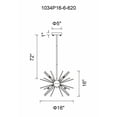 thumbnail image 4 of 6 Light Chandelier with Gold Leaf Finish, 4 of 7