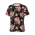 thumbnail image 3 of Rocae Rose Flowers for Men's Moisture-Wicking Crew Tee - T-Shirt for Sports, Outdoor Activities, and Casual WearSmall, 3 of 9