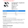 thumbnail image 2 of Front Brake Pad Set - Compatible with 2011 Saab 9-4X, 2 of 2