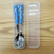 Sanrio Hello Kitty Kuromi Cinnamoroll Pachacco Travel Portable Cutlery Set Fork Spoon Student Dinnerware Sets Kitchen Tableware 09