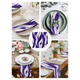 thumbnail image 3 of Purple White Moire Cloth Napkins Set of 8 Reusable Dinner Napkins, Modern Abstract Art Elegant Cocktail Napkin Washable Table Napkins for Wedding/Holiday Party/Baby Shower 20"x20", 3 of 7
