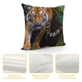 thumbnail image 4 of SHANXI  Fierce Tiger Pillowcases Striped Skin Forest Wild Animal Art Print Pillow Case Decorative Throw Pillow Cover for Home Sofa Office 20x20in, 4 of 5