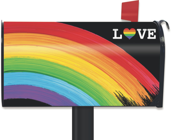 Rainbow Love Mailbox Cover