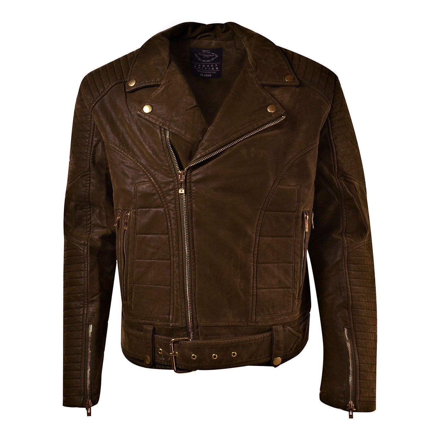 Jordan Craig Suede Biker Men's Moto Jacket Espresso Brown 91294 ...