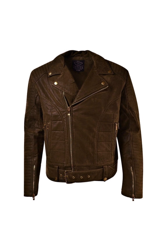 Suede Biker Men's Moto Jacket Espresso Brown 91294-espresso
