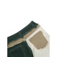 thumbnail image 5 of Jeans Color Block pour Femmes Taille Mi-Haute Poches Patchwork Pantalon Droit, 5 of 5
