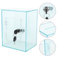 thumbnail image 1 of IDEANATEGRATE Caja Acrílica Transparente Para Sugerencias Donaciones Y Con Cerradura, 1 of 6