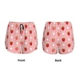 thumbnail image 3 of Balery Strawberries Pantalones cortos deportivos para mujer con forro y dos bolsillos, elásticos, para entrenamiento, gimnasio, yoga-Medium, 3 of 7