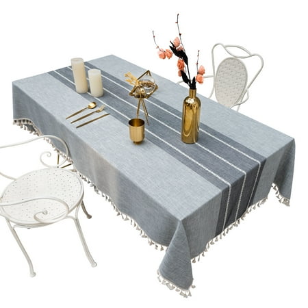 

Tablecloth Rectangle Table Cloth Linen Wrinkle Free Anti-Fading Tablecloths Washable Dust-Proof Table Cover for Kitchen Dinning Party