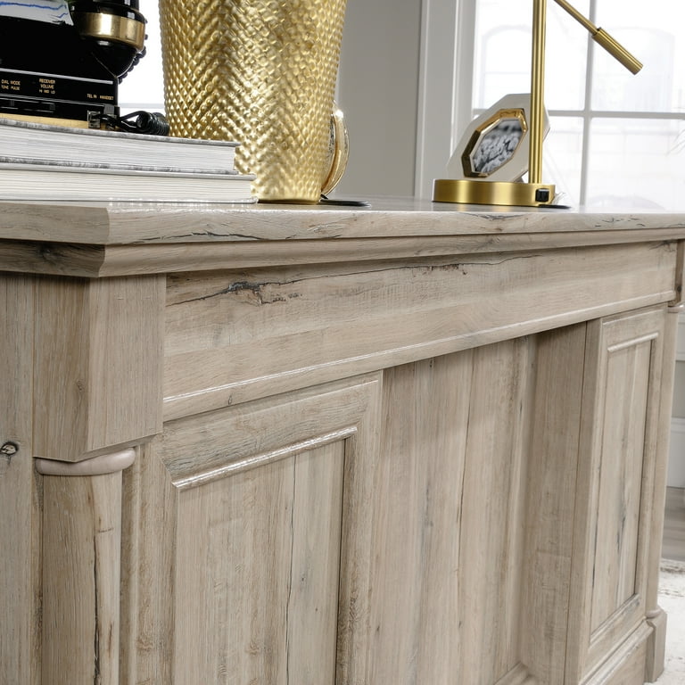Sauder Palladia Executive Desk Split Oak Finish