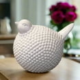 thumbnail image 3 of Glenten Blueberry Dimpled Bird Figurine – Decorative Ceramic Bird Statue, Home Decor Accent for Living Room, Shelf, Tabletop -Gold, 3 of 4