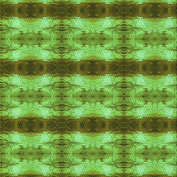 Ahgly Company Machine Washable Indoor Square Transitional Green Area Rugs, 5' Square