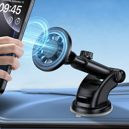 ABCPOW MagSafe Car Mount for Windshield Vent Dash,Magnetic Phone Holder for Car Phone Holder Mount Cell Phone Holders for Your Car Accessories Suction Cup Stand Fits for Garmin GPS iPhone 16 15 14 13