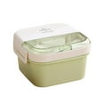 thumbnail image 1 of Storage Containers , Tyeign Lunch Box for Teen 1500Ml 2 Layer Stackable Teen Box Lunch Containers Leakproof Lunch Box with Reusable Spoon And Fork Suitable for office Camping Picnic Yellow, 1 of 9