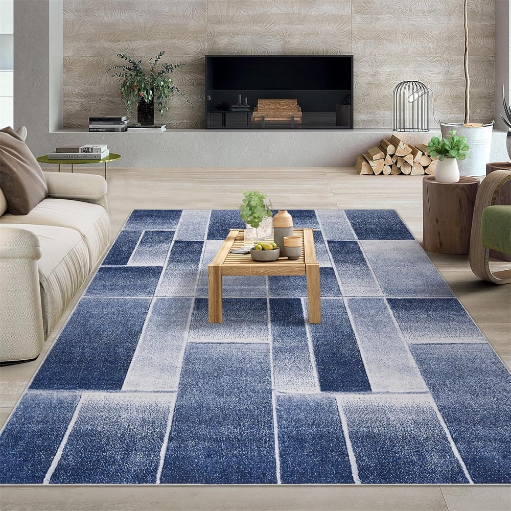 Modern Geometric Patchwork Area Rug, 2×6/5x7/ 8×10/9×12/ 10×13ft Large Rugs for Living Room, Collection Indoor Rugs for Bedroom, Throw Carpet Floor Decor for Entryway Dining Room Office Nursery