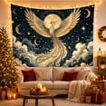 thumbnail image 3 of Celestial Phoenix with Full Moon on Starry Night Sky, Mystical Illustration for Dark Academia Fans, Mythical Bird Art Decor, Halloween Gift Tapestry Wall Hanging for Bedroom and Living Room, 3 of 7