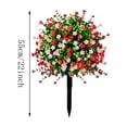 thumbnail image 3 of Garden Decorations Artificial Camellia Topiary Stakes Outdoor Faux Flower Ball Ground Plug for Yard Lawn Porch Patio Wedding Pathway Front Door Decor, 3 of 6