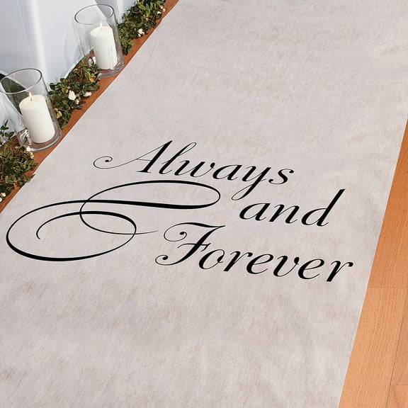 Always And Forever Wedding Aisle Runner - Party Decor - 1 Piece