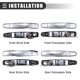 thumbnail image 3 of Manija de puerta exterior delantera trasera del conductor y del pasajero para Chevy Metal Plastic 20828258 tono plateado 4 piezas, 3 of 6