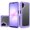 Light Purple, variant on For Samsung A08 4G / 07 4G / 07 5G Ultimate CaseX Transparent Hybrid Case with Metal Buttons And Camera Edges - Red