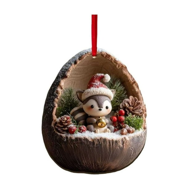 10cm Forest Animals Decoration Christmas Tree Pendant Holiday Gift