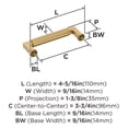 thumbnail image 5 of Amerock Ballard 3-3/4 inch (96mm) Center-to-Center Champagne Bronze Cabinet Pull, 5 of 6