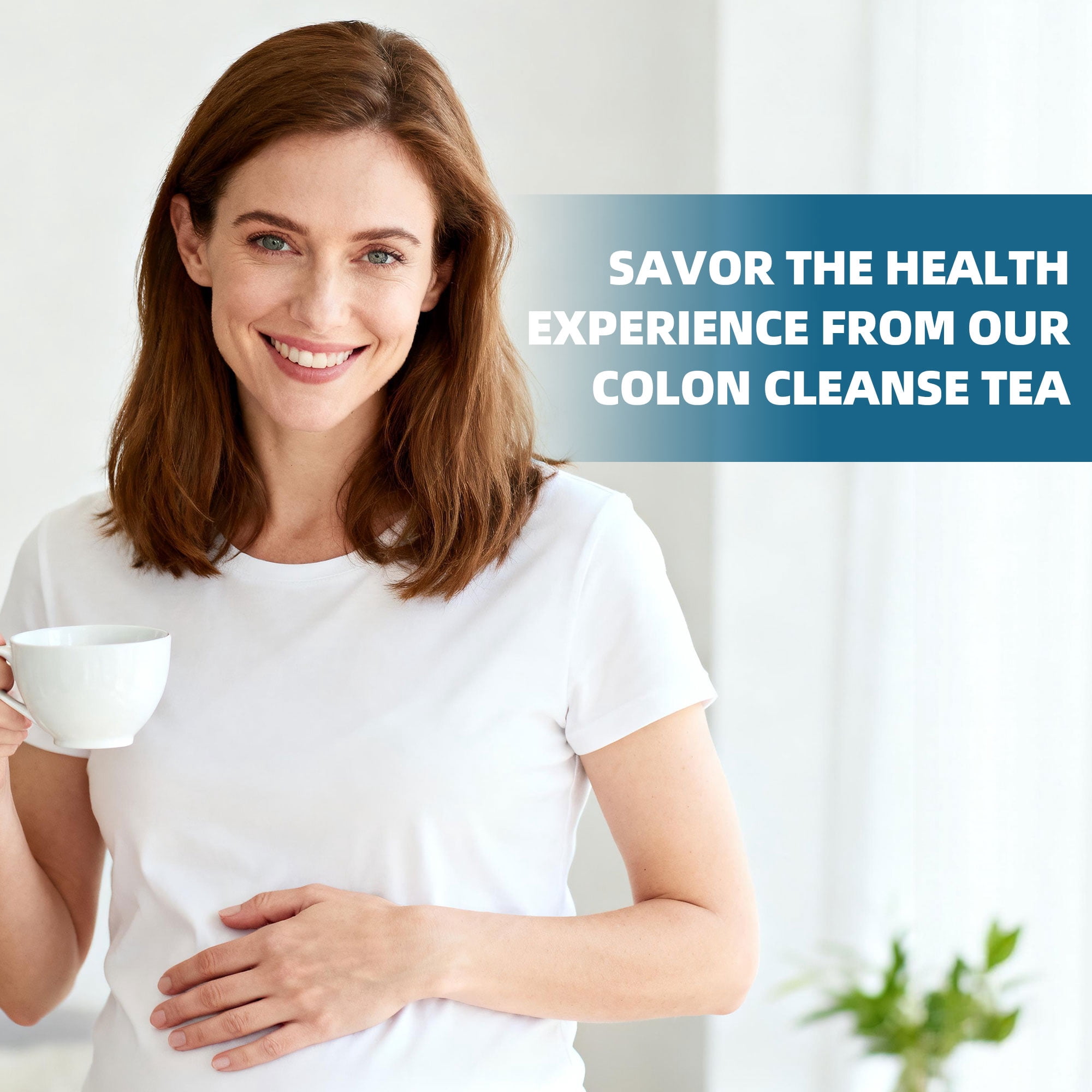 Gudcoix Herbal Colon Cleanse Tea, Digestive Support, Natural Detox Blend, Caffeine Free, Non GMO, 14 Bags