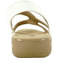 thumbnail image 4 of kozi Sandale Compensée Décontractée Confortable pour Femme, Mocassin à Enfiler OY3132 avec Bande Élastique et Bout Rond Ouvert, Blanc, Taille 6, 4 of 8