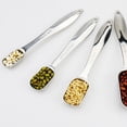 thumbnail image 3 of Cuchara medidora de acero inoxidable, mango largo de metal pesado, cuchara medidora, adecuada para minifrascos de especias pequeños y estrechos, 3 of 5