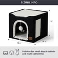 thumbnail image 3 of Cama para gatos Bedsure Cat Cave para gatos de interior con almohadilla rascadora, 3 of 3