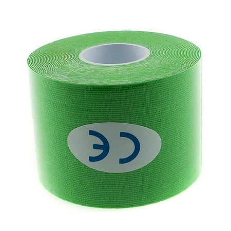 TrendBox Green - 1 Roll 5m x 5cm Kinesiology Sports Muscles Care Elastic Physio Therapeutic Tape for Knee Shoulder Wrist Muscle Back Injury Exercise ...