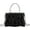 Black, variant on Women's rhinestone handbag soft leather pleated bag wedding party bride handbag crossbody bag