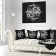 thumbnail image 3 of Designart Fractal Silver Flower Explosion - Floral Throw Pillow - 16x16, 3 of 5