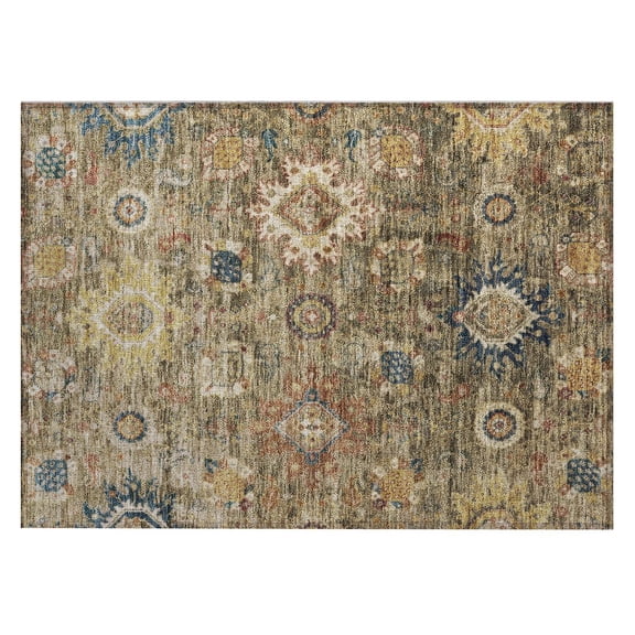 Dalyn Rugs Machine Washable Indoor/Outdoor Chantille Brown 1'8" x 2'6" Rug