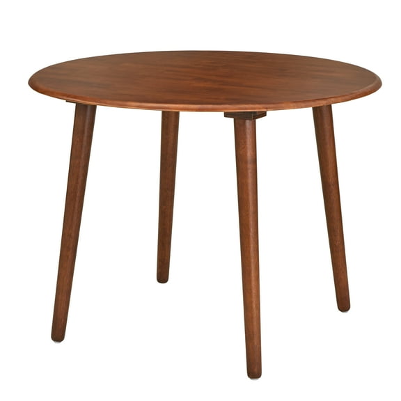 TMS Florence 42" Round Indoor Dining Table, Walnut