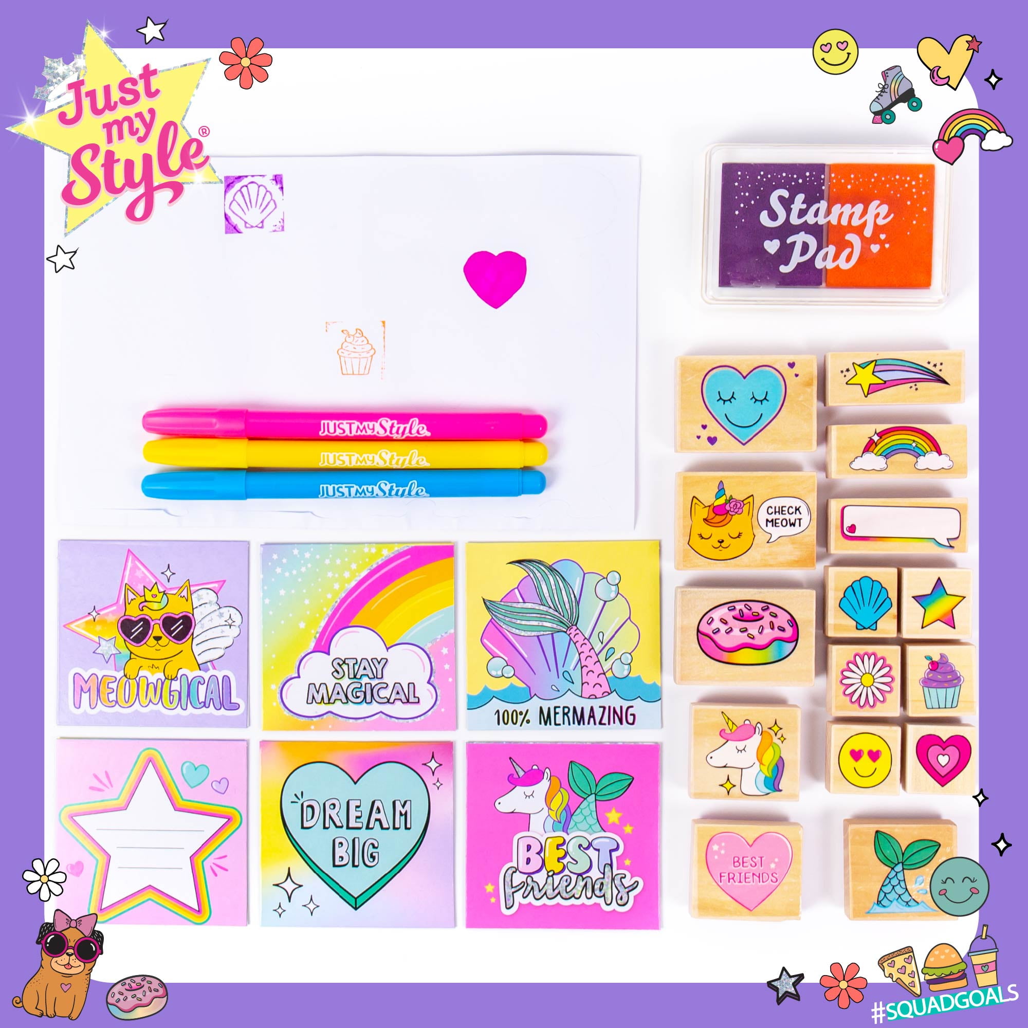 Just My Style Wooden Stamp, Art & Craft Kit for Boys & Girls, Kids & Teens  (28 Pieces) 