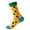 Yellow, variant on Women's Polka Dot Mid-Calf Socks, Hip Hop Skateboard Style Socks, Cute and Casual Crew Socks for Sneakers. Blue 1Pair
