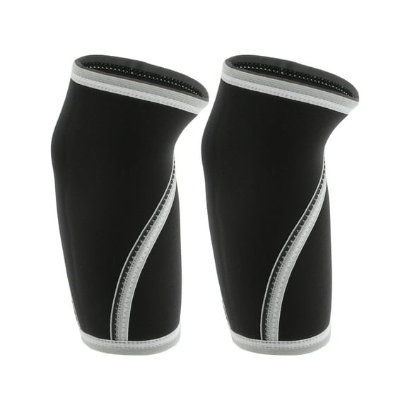 Unique Bargains 2 Pcs Coudières Respirantes Extra Larges Confortables pour Sport Noir