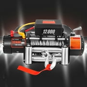 VEVOR 12000 lb 12V Electric Truck Winch 85 ft Steel Cable Wireless Remote Control Winch for Jeep / UTV / ATV / Truck