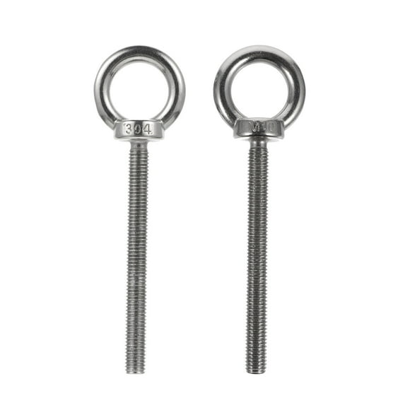 Shisuyan Stainless Steel Eyebolt Silver Durable For Industry 2Set 5.50X1.57X0.86in