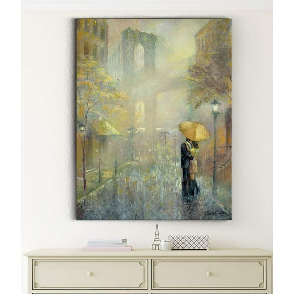 Wexford Home City Romance II Gallery Wrapped Canvas Wall Art, 24x32,