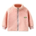 thumbnail image 2 of Tdoqot Little Girls Boys Fleece Jackets- Casual Soft Zip Up Warm Sherpa Jacket Brown Size 9 T, 2 of 6